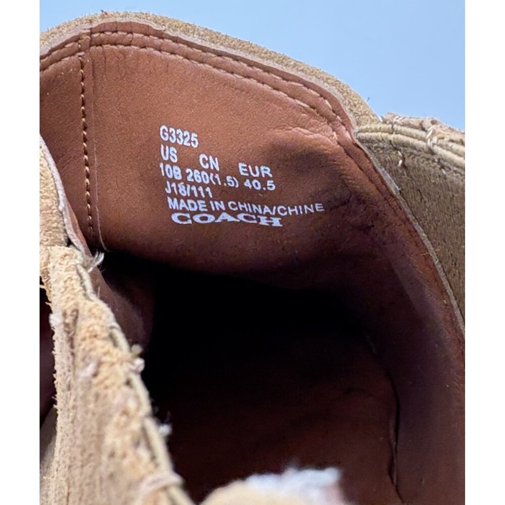 Coach Women's DEVIN BOOTIE Size 10 Leather Beige G 3325 MSRP $195.00 NEW - Picture 12 of 12